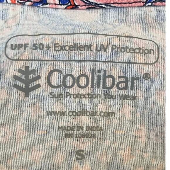 Coolibar Women’s Small Red Blue Oceanside Tunic Dress UPF 50+ Sun Protection - Picture 3 of 7